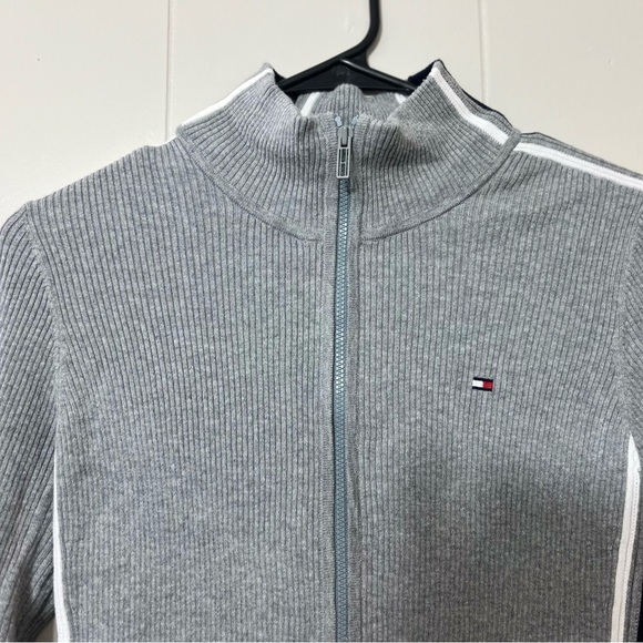 Tommy Hilfiger Gray Full Zip Womens Sweater Size S - Picture 2 of 8